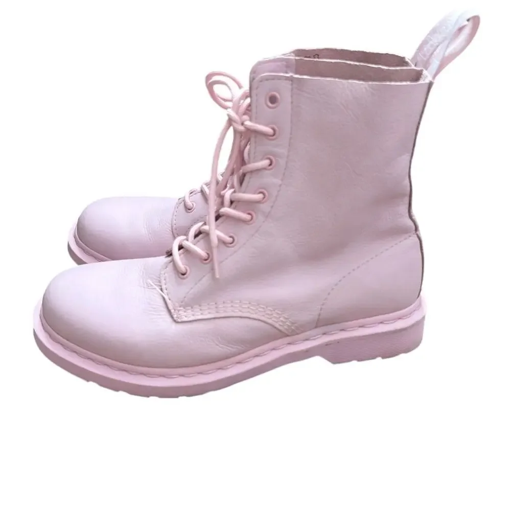 Dr. Martens 1460 Pascal Mono boots pink Virginia leather Womens Size 11